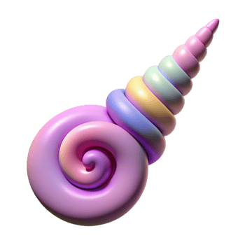 magnificent vintage Unicorn's horn, spiral, magical, high resolution png