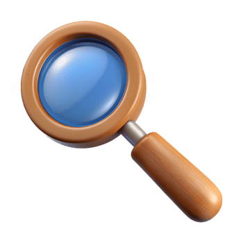 magnificent traditional A magnifying glass with a wooden handle, premium png