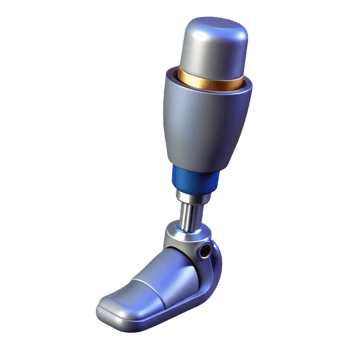 dramatic abstract Advanced prosthetic leg with hydraulics genuine png