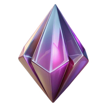 vibrant creative Alien crystal shard with sharp edges 4K png