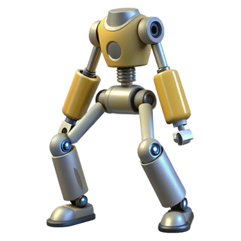 magnificent traditional Robot leg with articulated joints detailed png