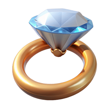 extraordinary modern A diamond ring with a large, sparkling diamond detailed png