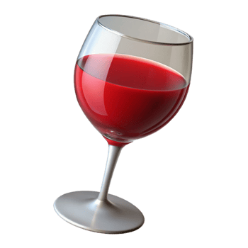 magnificent creative A glass of red wine, partially full 4K png