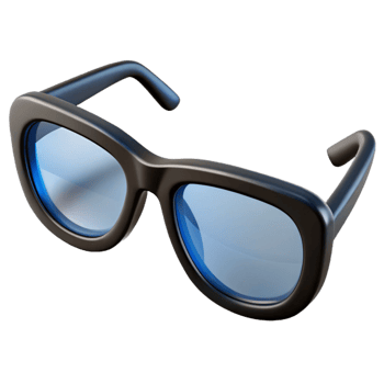 wonderful contemporary A pair of eyeglasses with black frames detailed png