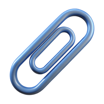 stunning modern A paperclip, standard shape detailed png