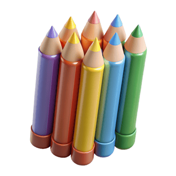 magnificent artistic A set of colored pencils authentic png
