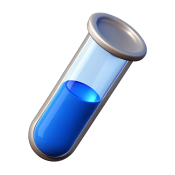 impressive vintage A test tube filled with a blue liquid professional png