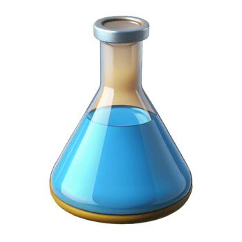 serene rustic A flask, Erlenmeyer style high resolution png