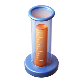 wonderful artistic A graduated cylinder with markings professional png