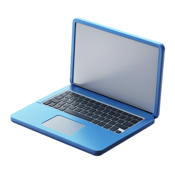 elegant vintage A laptop computer with a blank screen, authentic png