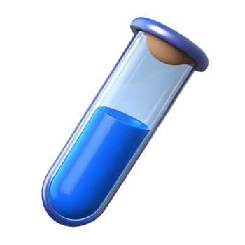wonderful traditional A test tube filled with a blue liquid, exclusive png