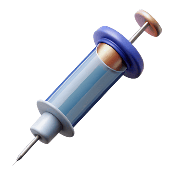 dramatic creative A syringe with a needle, medical instrument, original png