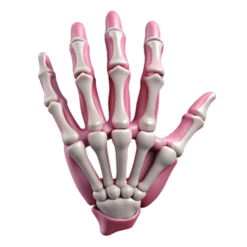magnificent traditional A skeleton hand, bony and detailed, high quality png