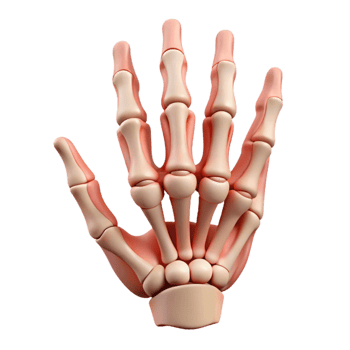 impressive rustic A skeleton hand, bony and detailed, 4K png