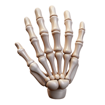 extraordinary artistic A skeleton hand, bony and detailed, original png