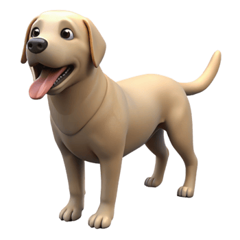 beautiful modern A barking Labrador Retriever, original png