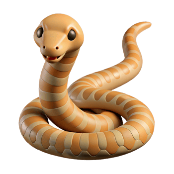 magnificent minimalist A slithering rattlesnake, exclusive png