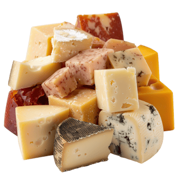 Assorted Cheese Variety Displayed on . for Culinary and Food Photography Use png
