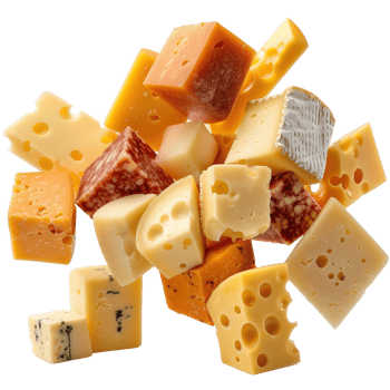 Assorted Cheese Cubes on a . for Culinary and Food Related Themes png