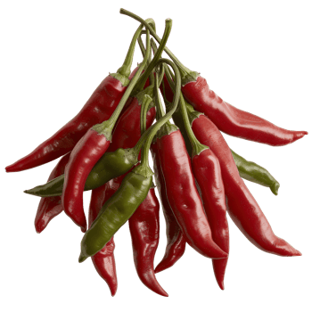 Fresh Red and Green Chili Peppers Bunch . . for Culinary Use png