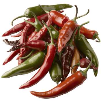 Colorful Array of Fresh Chili Peppers on . for Culinary Inspiration png