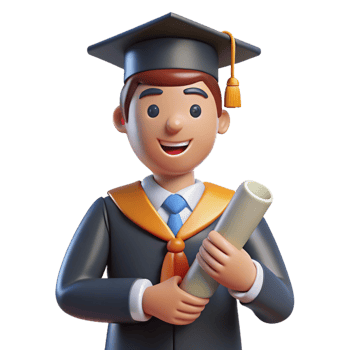 beautiful abstract Proud graduate, diploma in hand, exclusive png
