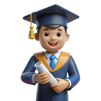 magnificent classic Proud graduate, diploma in hand, exclusive png