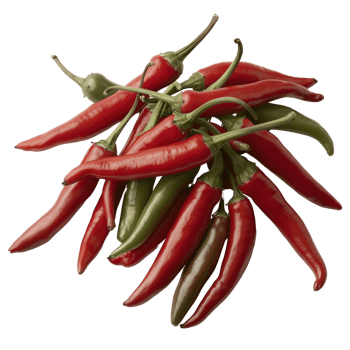 Fresh Red and Green Chilies Sprawled Together on a . for Culinary Delights png