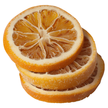 Glazed Orange Slices with Frosted Sugar Coating for Food and Culinary Themes png