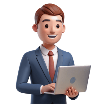 dramatic traditional Focused businessman, using laptop no laptop visible , premium png