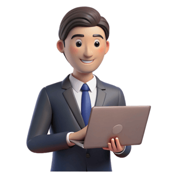 wonderful minimalist Focused businessman, using laptop no laptop visible , authentic png