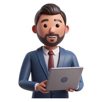serene classic Focused businessman, using laptop no laptop visible , professional png