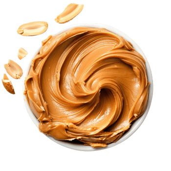 Creamy Swirl of Nut Butter on . with Peanuts in Surrounding Elements png