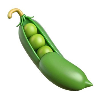 extraordinary modern Single green pea pod 4K png