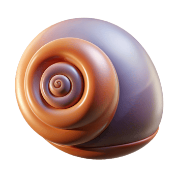magnificent contemporary Snail shell, spiral high resolution png