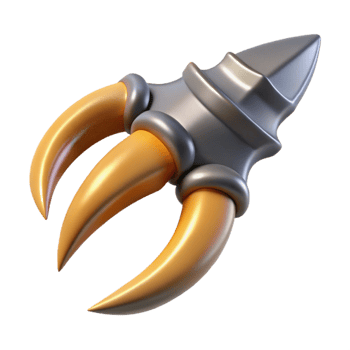 extraordinary creative A single, sharp claw belonging to a dragon, high quality png
