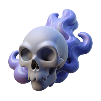 stunning rustic A wisp of smoke forming a skull shape, professional png