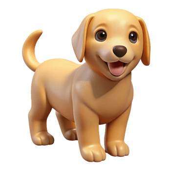 impressive abstract A playful golden retriever puppy detailed png