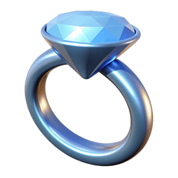 stunning abstract A single, sparkling, diamond ring 4K png