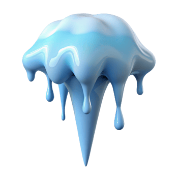magnificent classic A single, dripping icicle detailed png