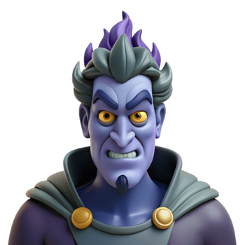 elegant vintage Hades, God of the Underworld, stern expression, professional png