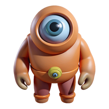 stunning rustic Cyclops, one-eyed giant, high quality png
