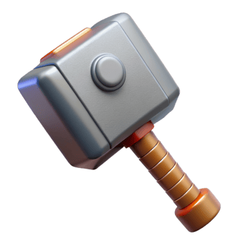 impressive abstract Thor's Hammer, Mjolnir, high quality png