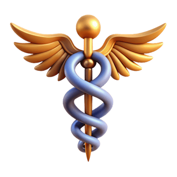 dramatic traditional Caduceus, Hermes' staff, genuine png