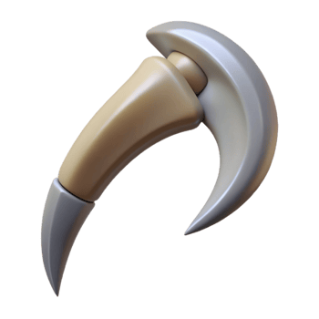 serene minimalist Harpy's Talon, single sharp talon, authentic png
