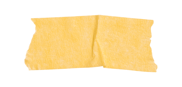 Blank crumpled yellow sticker dented paper note paper with transparent background, providing copy space text design elements png