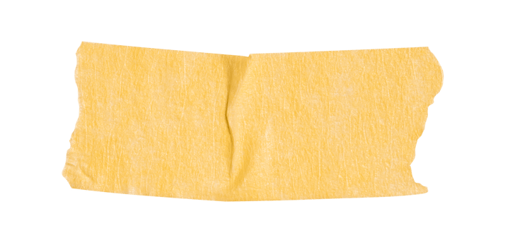 Yellow washi tapes Pieces of decorative tape for scrapbooks. Torn paper a cutout transparent background png