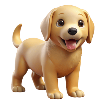 beautiful modern A playful Golden Retriever puppy, 4K png