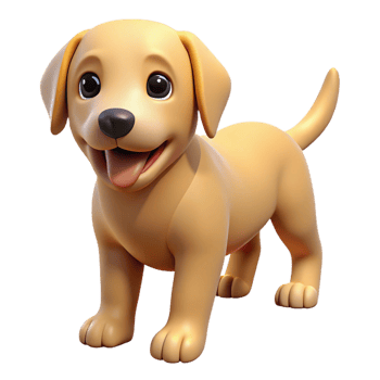 elegant artistic A playful Labrador Retriever puppy high quality png