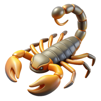 magnificent traditional A scorpion with its tail raised detailed png